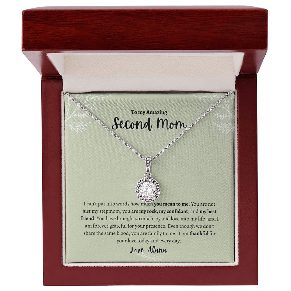 Personalized Second mom gift necklace for Mother's day, Stepped up Mom, Step mom, unbiological mom thank you jewelry, chosen mother gift