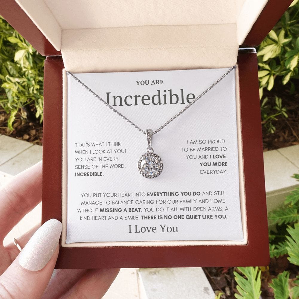 You Are Incredible Eternal Love Necklace Gift for Wife From Husband, Mother's day Gift for her