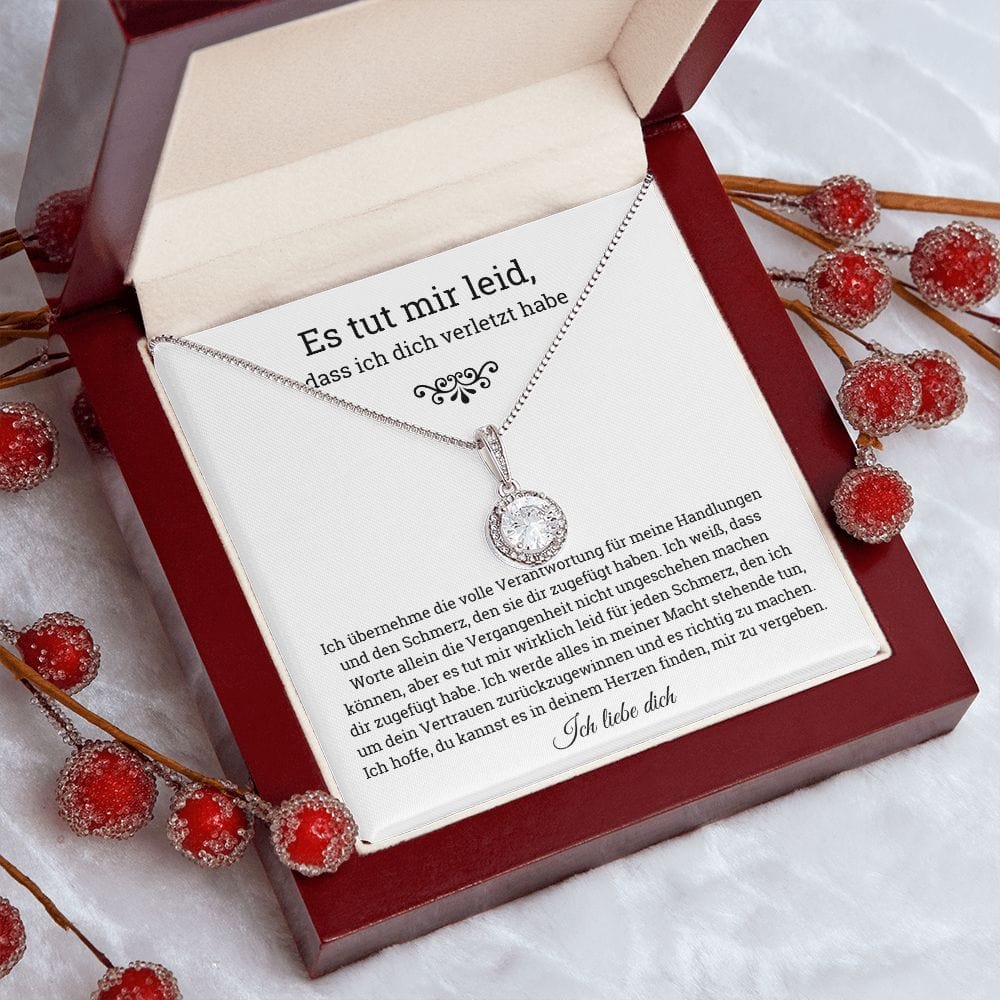 German Es tut mir leid Eternal Hope Necklace, Im sorry for hurting you , Apology, forgiveness gift, es tut mir leid geschenk