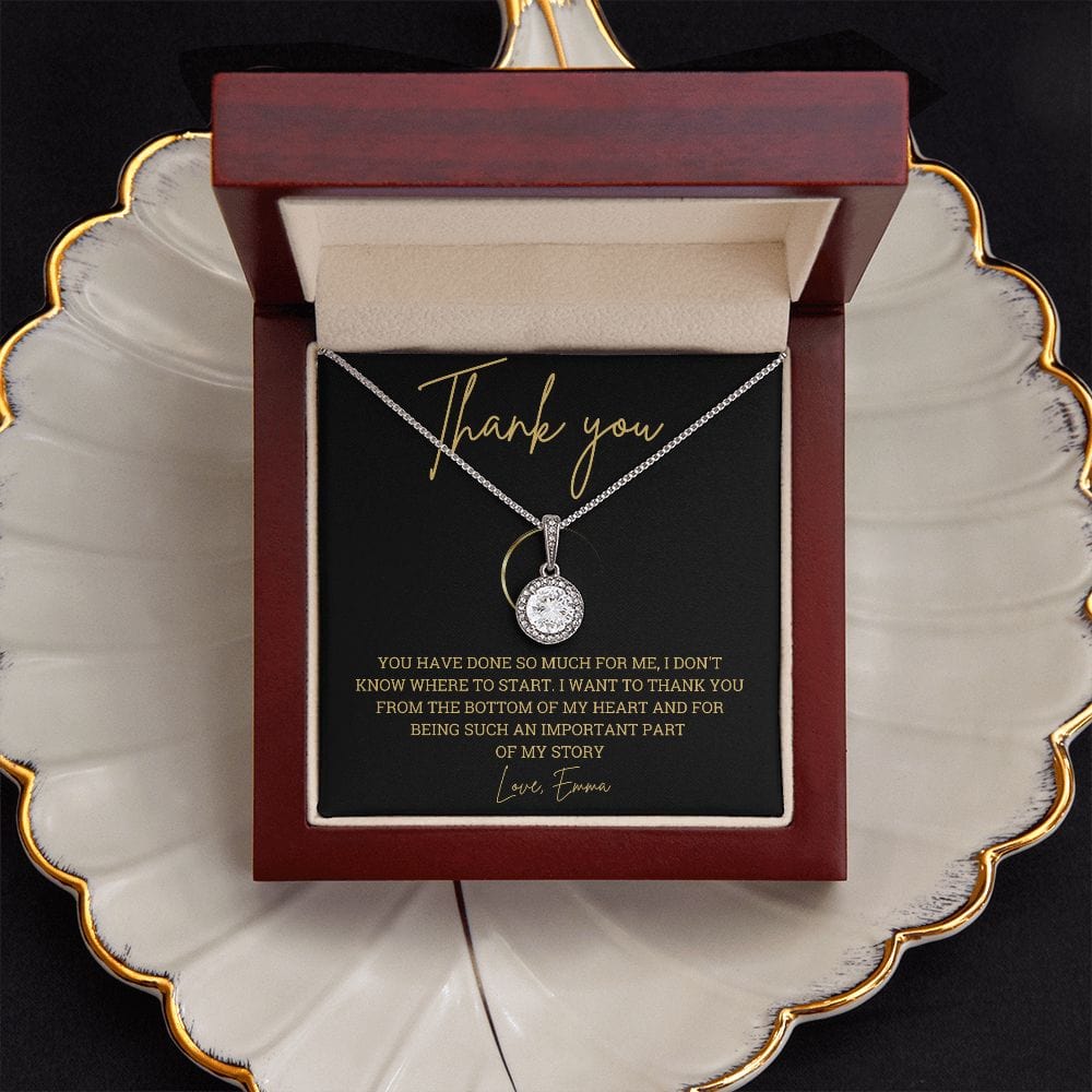 Personalized thank you gift necklace for best friend, coworker, mother, BFF, mentor gift ideas, gratitude gift , grateful for you friend keepsake