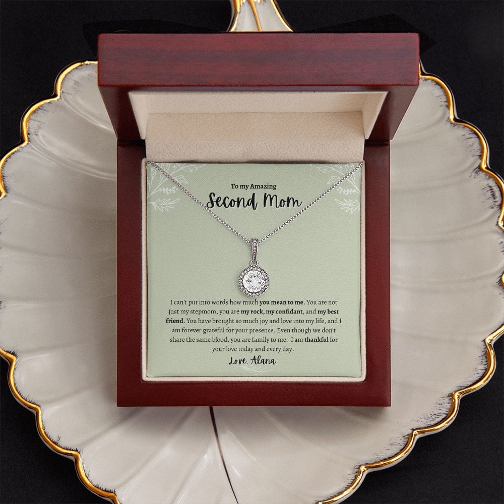Personalized Second mom gift necklace for Mother's day, Stepped up Mom, Step mom, unbiological mom thank you jewelry, chosen mother gift