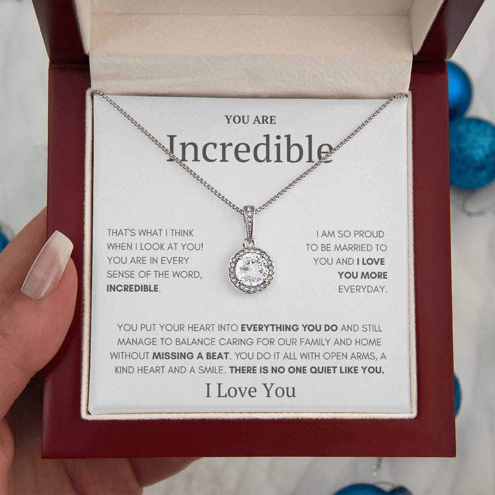 You Are Incredible Eternal Love Necklace Gift for Wife From Husband, Mother's day Gift for her
