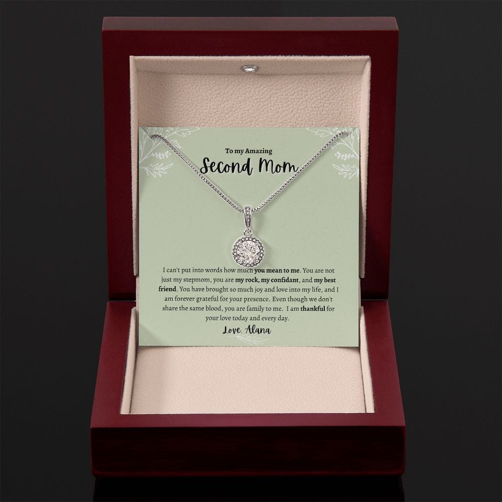 Personalized Second mom gift necklace for Mother's day, Stepped up Mom, Step mom, unbiological mom thank you jewelry, chosen mother gift