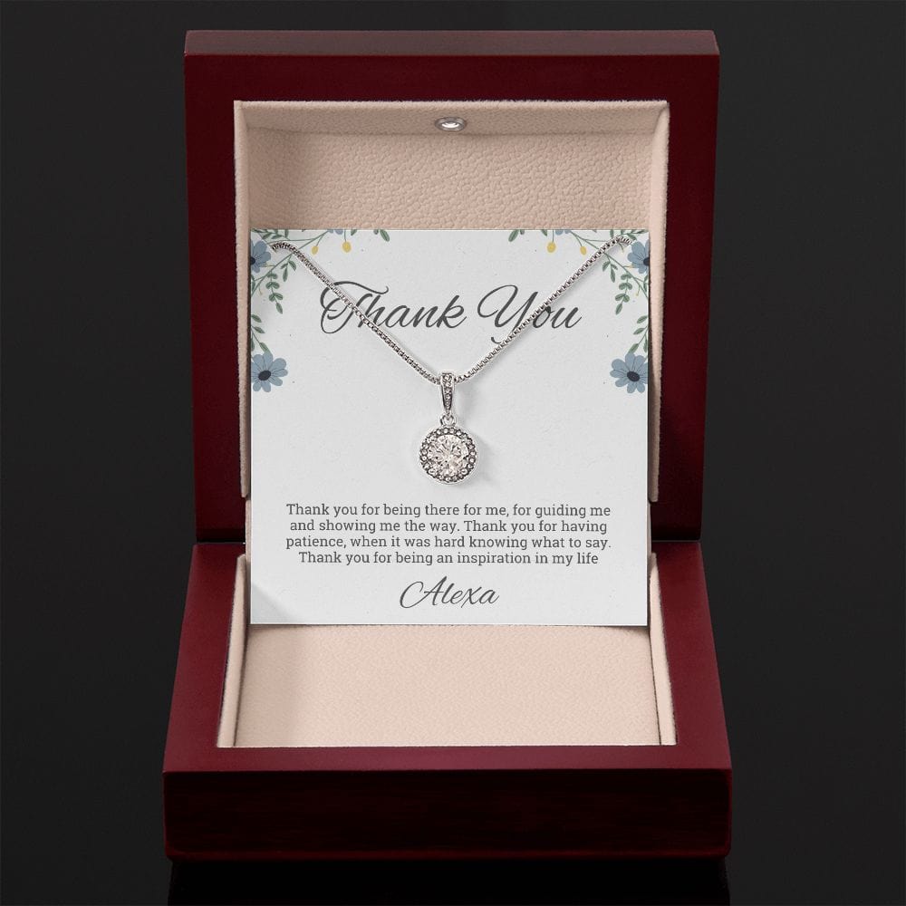 Personalized Thank you necklace for her, Thank you gift for mentor teacher nurse care taker coworker coach teacher, tutor gift, Best Boss