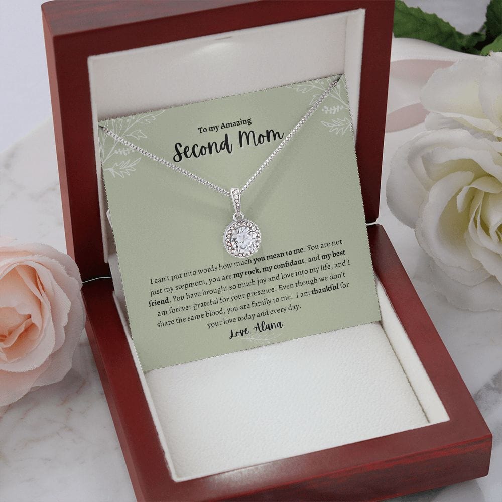 Personalized Second mom gift necklace for Mother's day, Stepped up Mom, Step mom, unbiological mom thank you jewelry, chosen mother gift