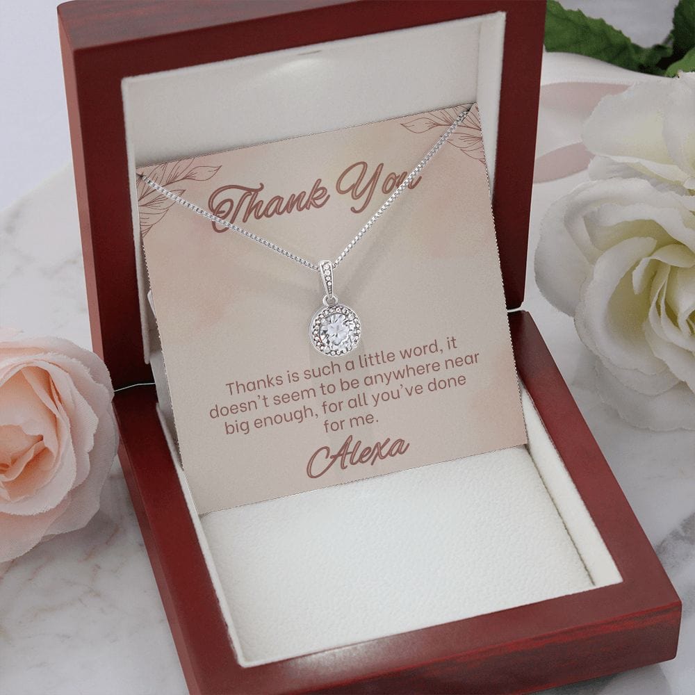 Gratitude Thank you keepsake gift necklace, Personalized thank you gift,  Thank you presents, Appreciation gift for boss, coworker, BFF