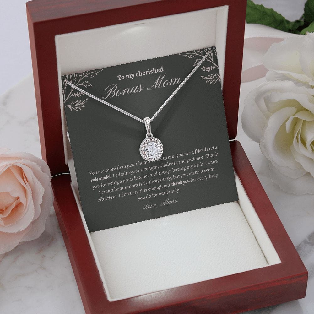 Personalized Bonus mom gift necklace for Mother's day, Birthday present for Stepped up Mom, Step mom chosen mother unbiological mom gift