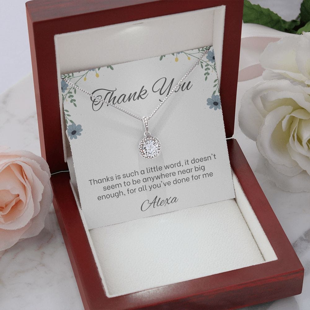 Personalized Thank you gift necklace, Appreciation gift for her, Thank you gift for mentor teacher nurse care taker coworker employee gifts
