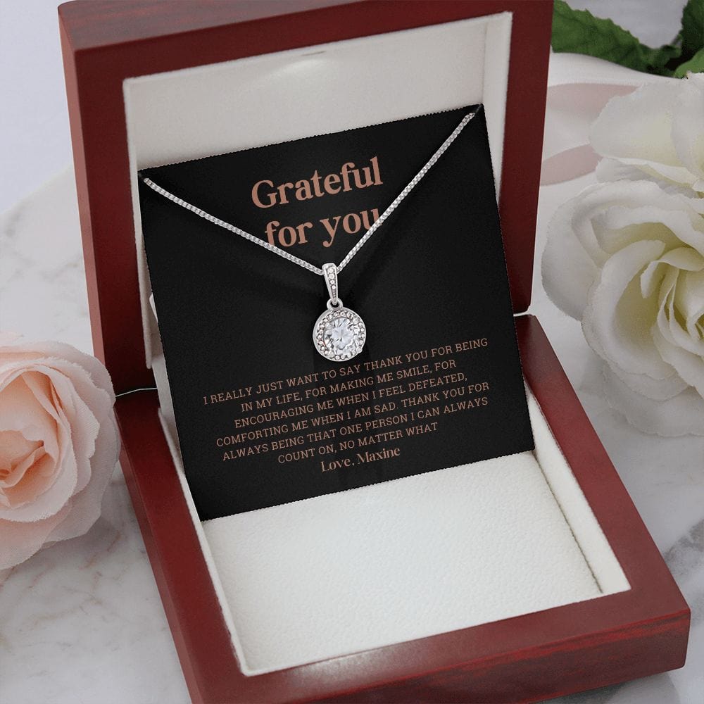 Personalized Grateful for You thank you gift, Gratitude gift necklace for Best friend, BFF coworker employee appreciation gift, Soul sister