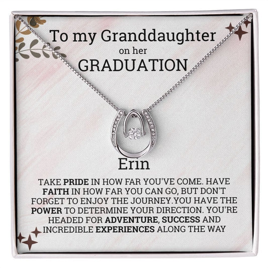 Personalized Granddaughter Graduation Necklace from Grandparent/Grandma/Nana