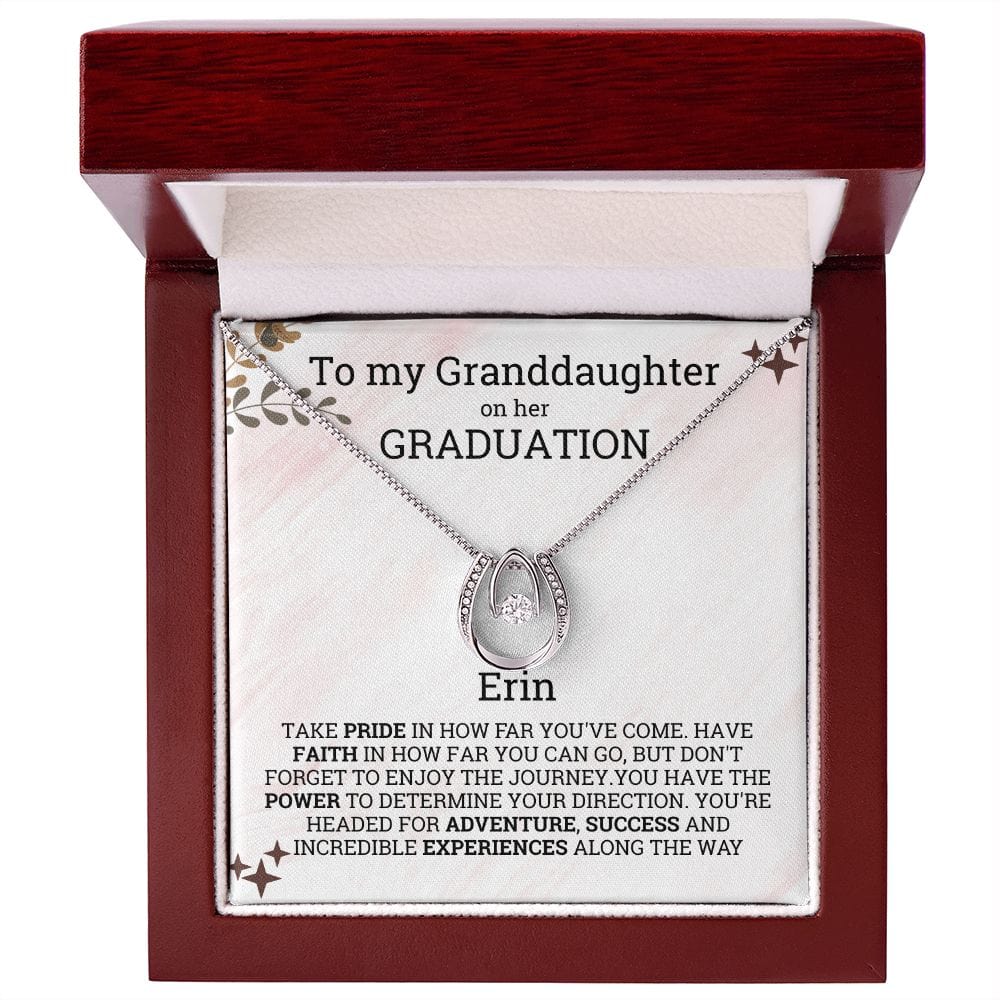 Personalized Granddaughter Graduation Necklace from Grandparent/Grandma/Nana