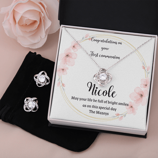 Personalized First Communion Jewelry Set