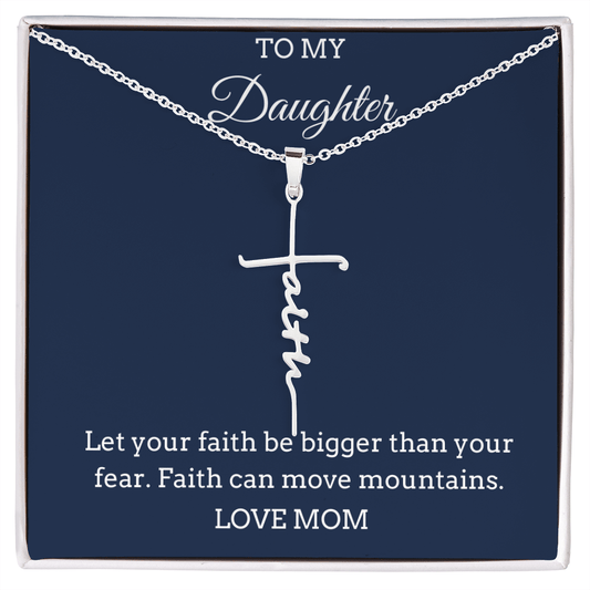 Personalized Faith Cross necklace