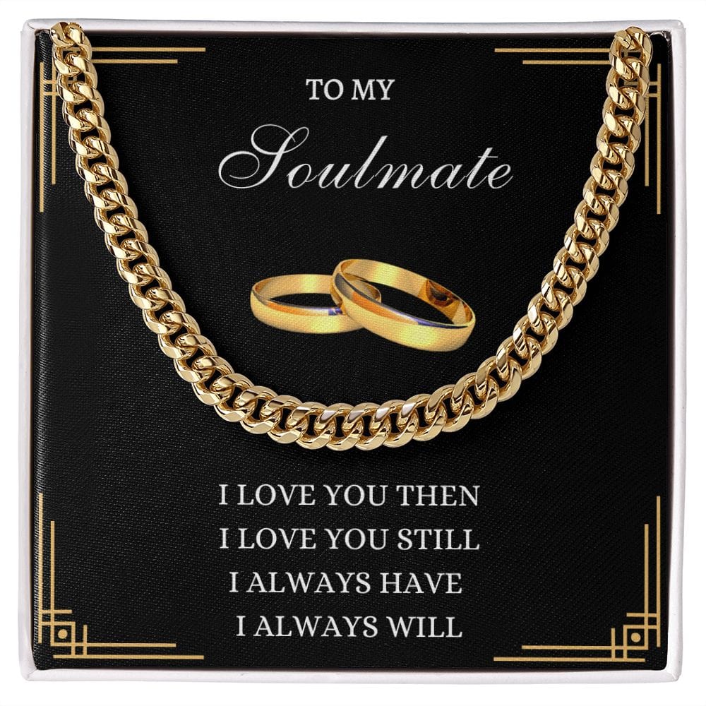 Soulmate Gold Ring Cuban Link Necklace