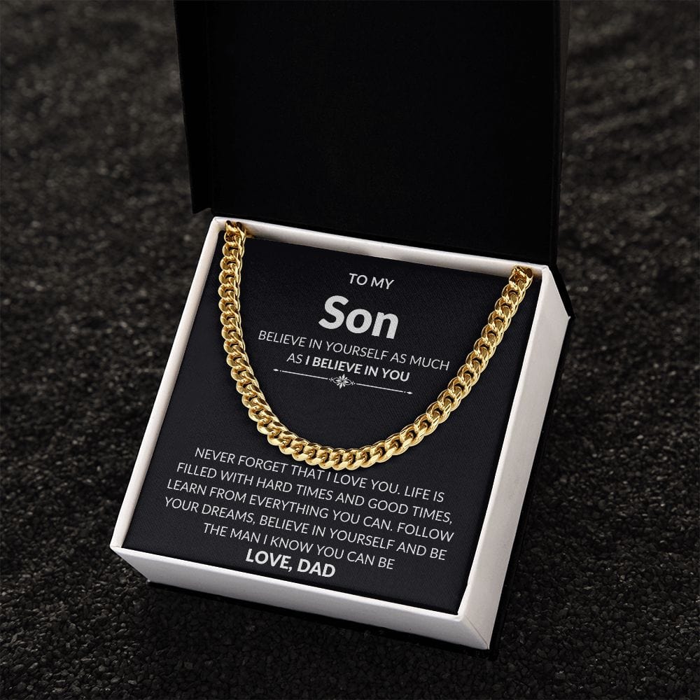 Believe in Yourself- Son Cuban link necklace