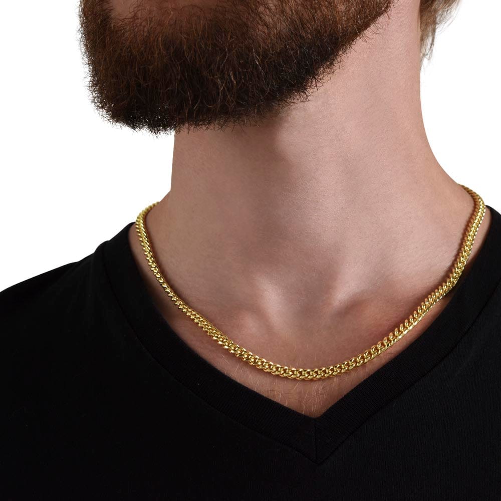 To My Man Promise Necklace- Cuban link chains