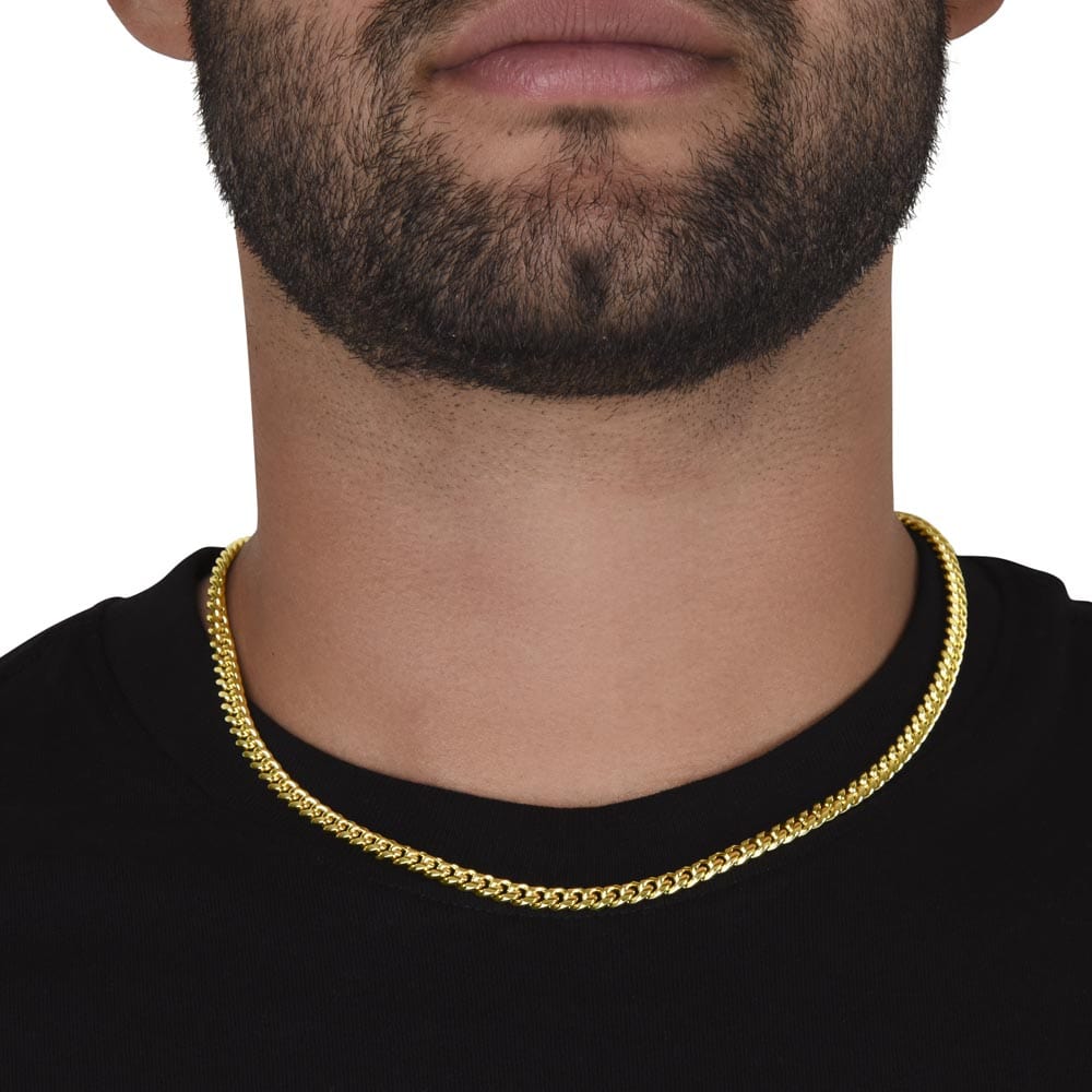 To my Man- Always Remember Cuban Link Chain-Black
