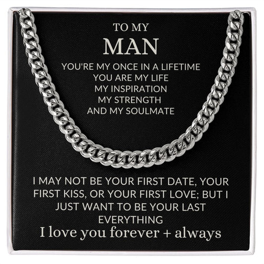 To my Man Cuban Necklace