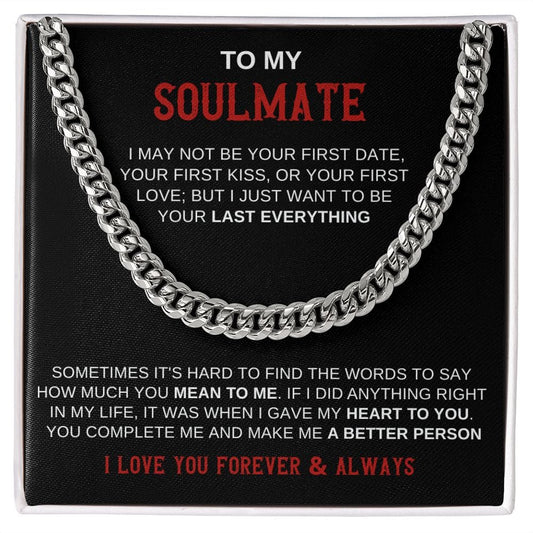 Soulmate- You complete me Cuban Link Chain
