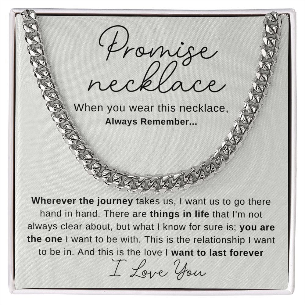 Promise Necklace Cuban link chain – Mooi Metal Art