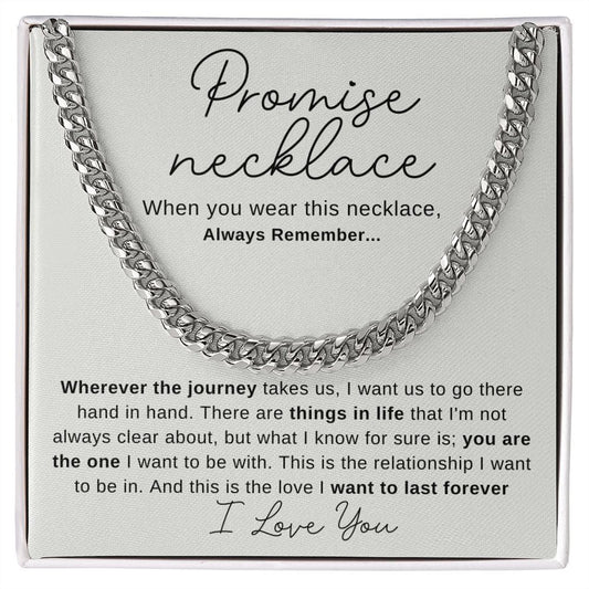 Promise Necklace Cuban link chain