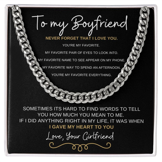 Boyfriend Cuban Necklace