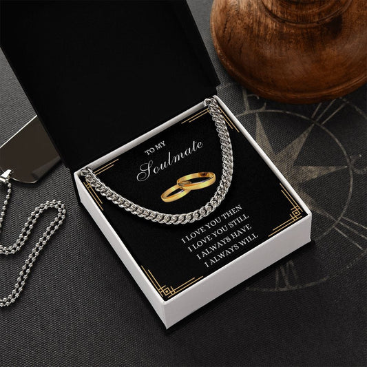 Soulmate Gold Ring Cuban Link Necklace