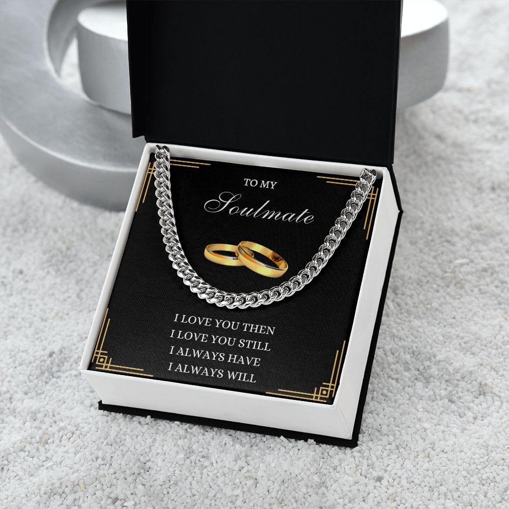 Soulmate Gold Ring Cuban Link Necklace