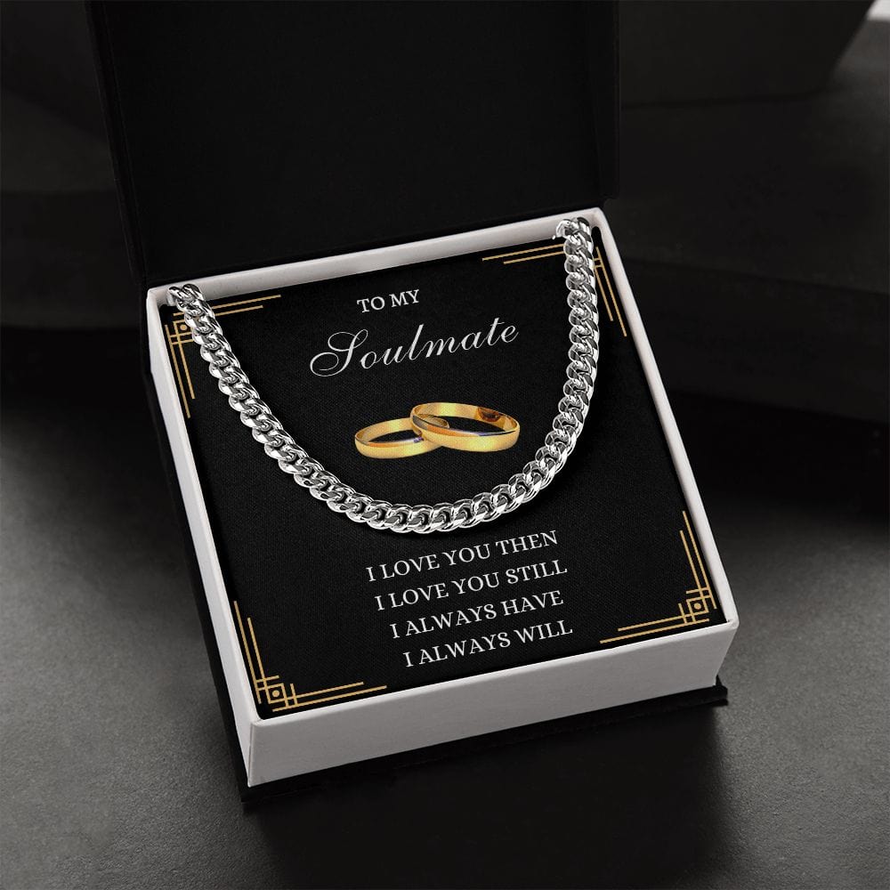 Soulmate Gold Ring Cuban Link Necklace