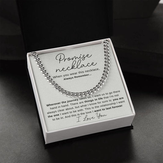 Promise Necklace Cuban link chain