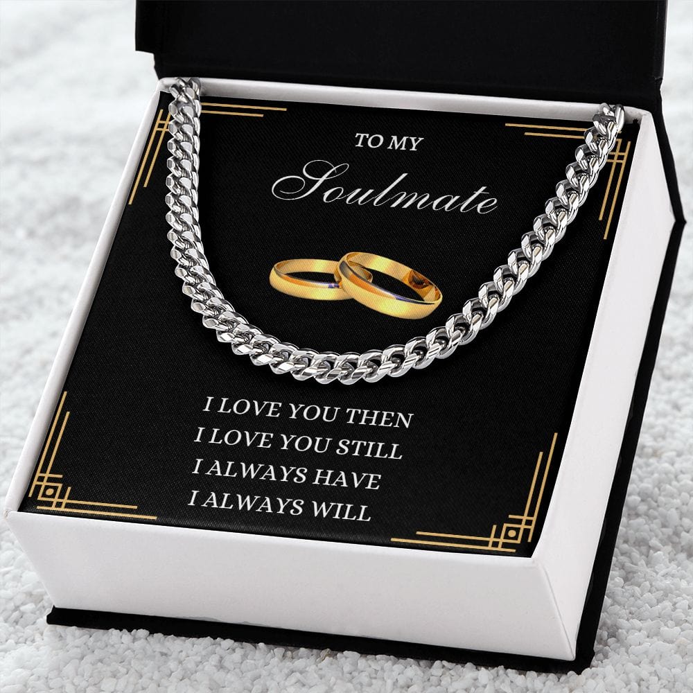 Soulmate Gold Ring Cuban Link Necklace