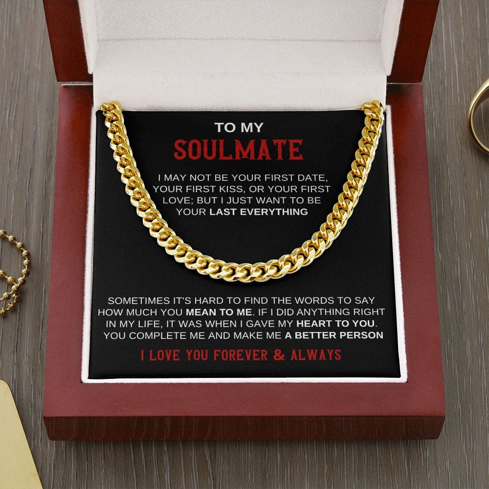 Soulmate- You complete me Cuban Link Chain