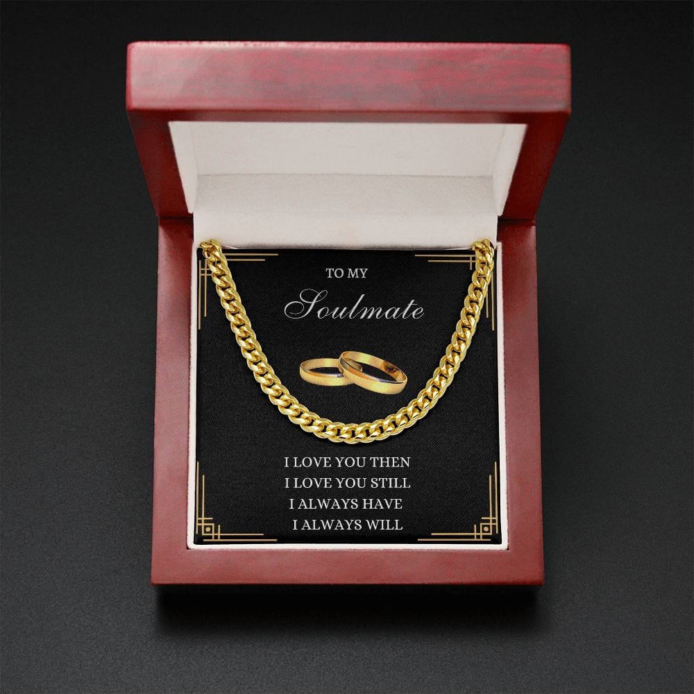 Soulmate Gold Ring Cuban Link Necklace