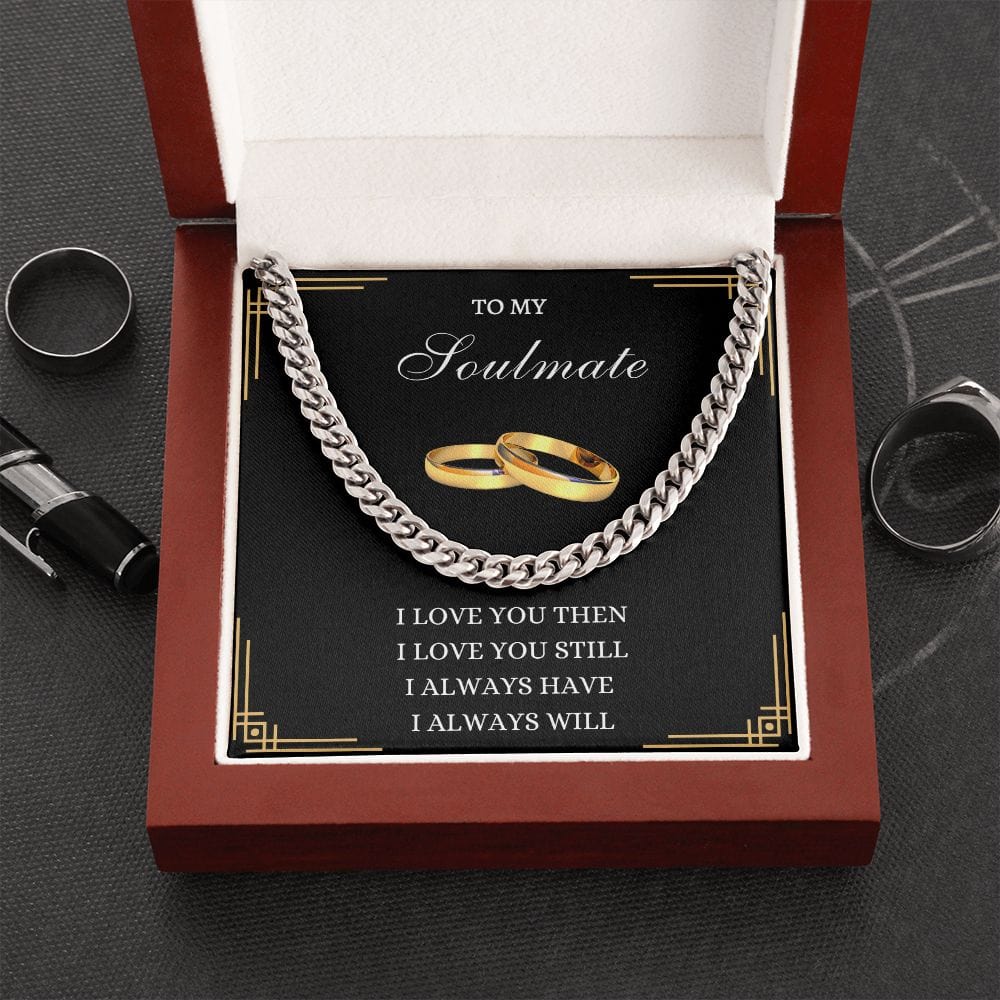 Soulmate Gold Ring Cuban Link Necklace