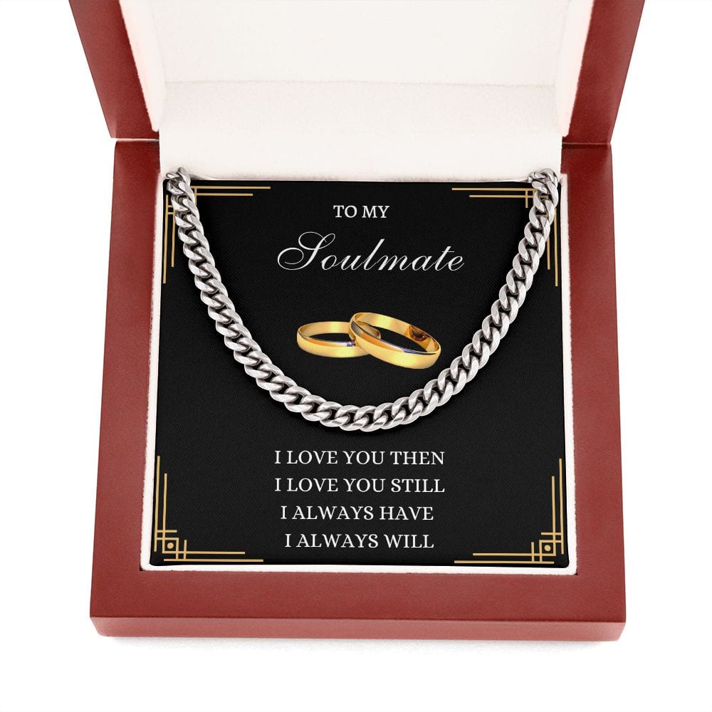 Soulmate Gold Ring Cuban Link Necklace