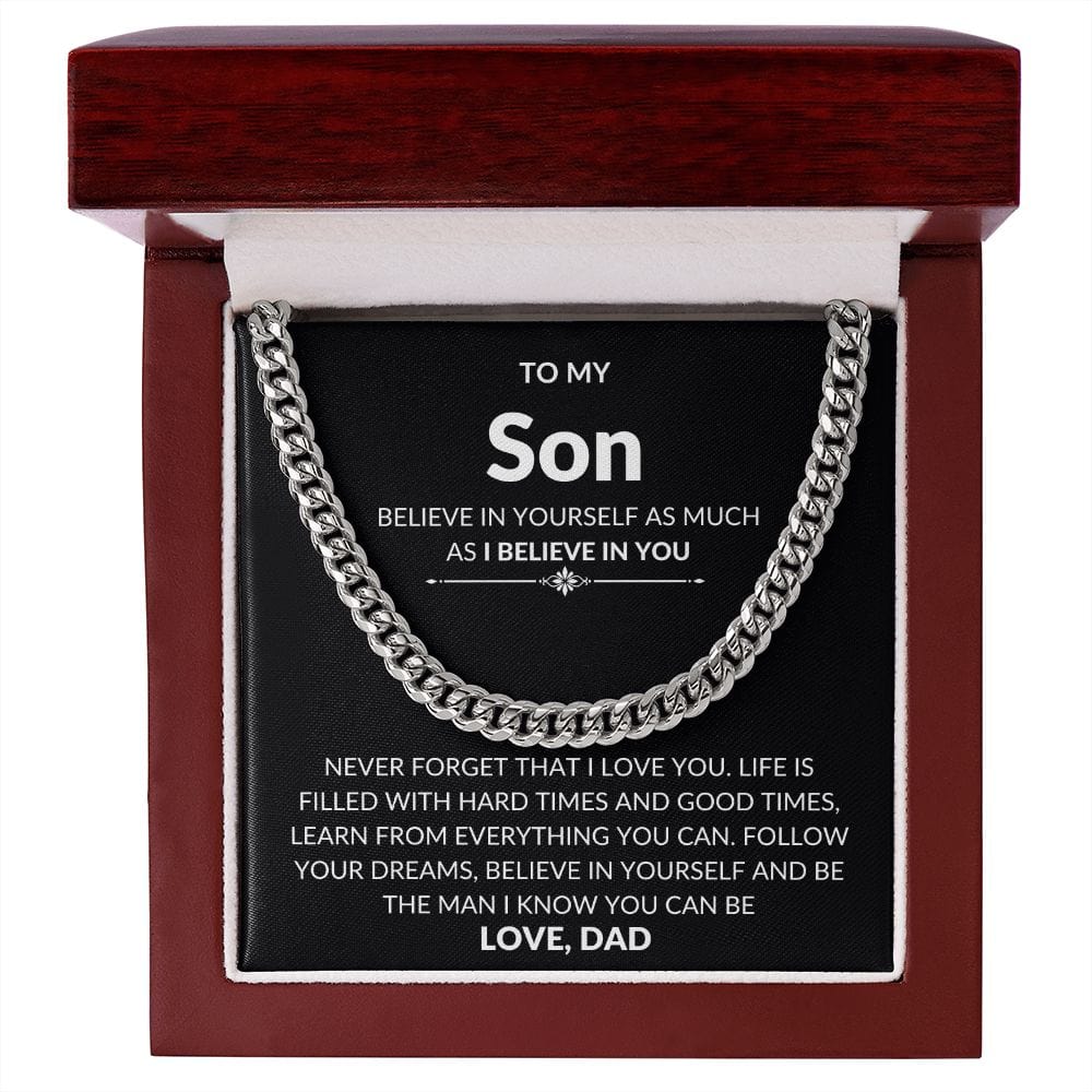 Believe in Yourself- Son Cuban link necklace