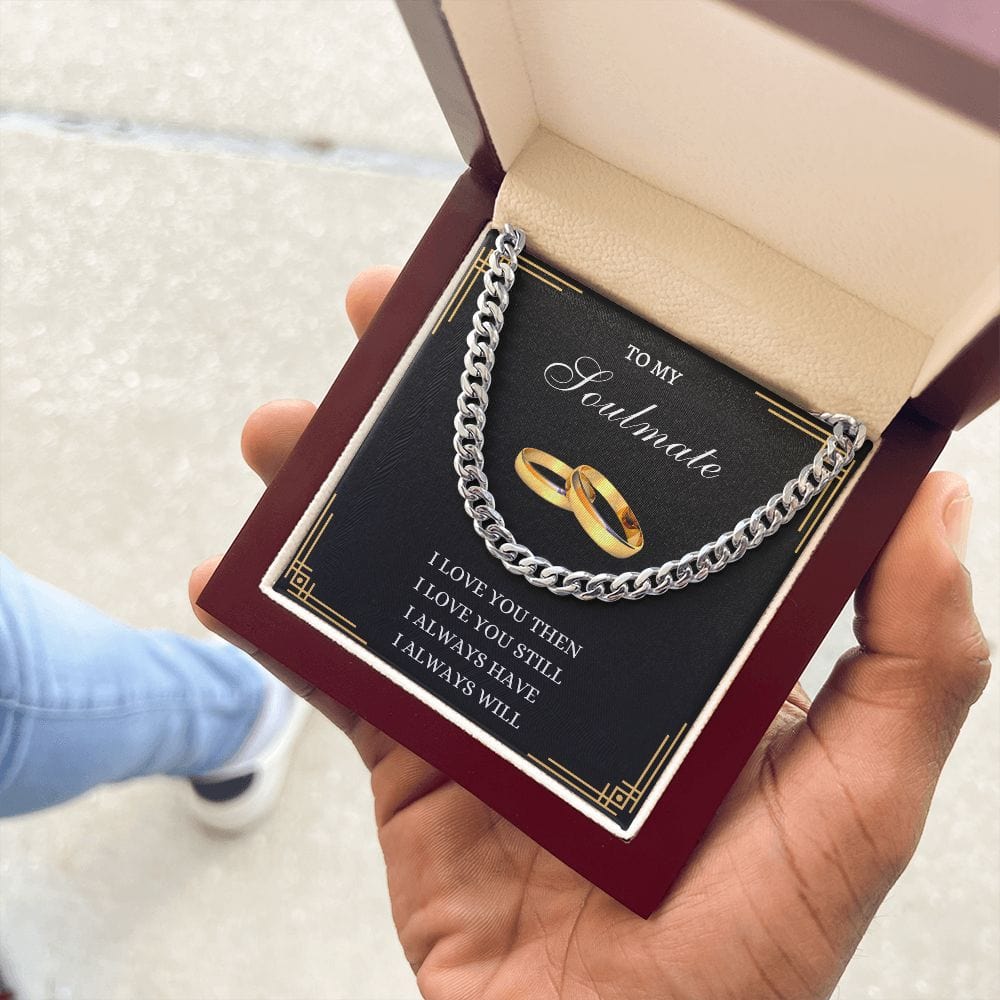Soulmate Gold Ring Cuban Link Necklace