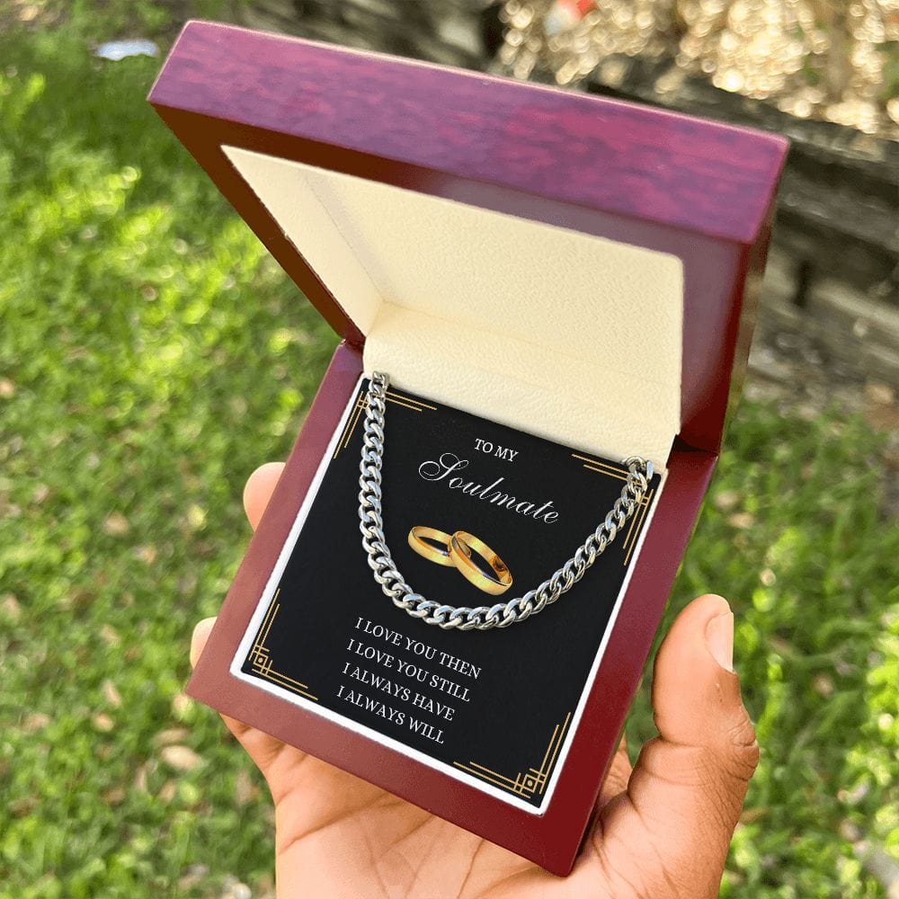 Soulmate Gold Ring Cuban Link Necklace