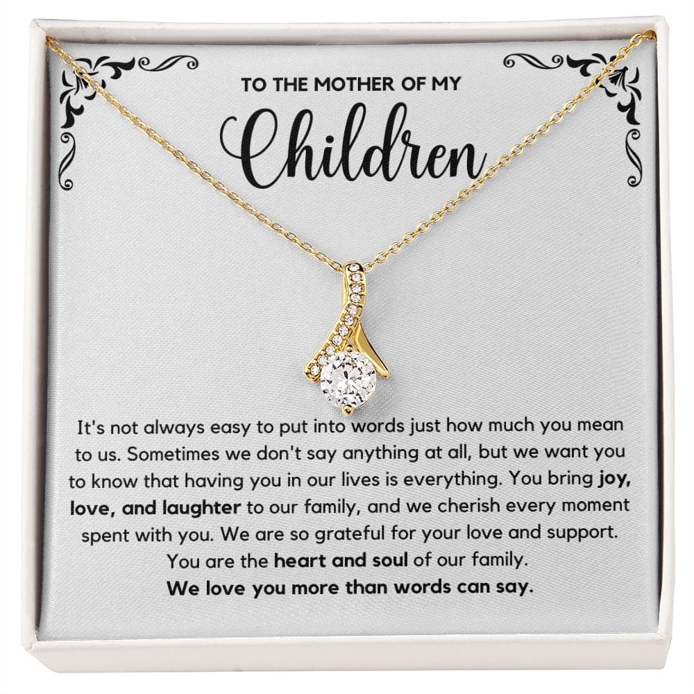 Mother of My Children Heart Necklace, Gifts for Mom Mother Wife from Husband, Necklace for Wife, Best Wife Gift