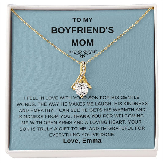 Boyfriend Mom Gift, Boyfriend Mom gift ideas, Boyfriend's Mom Necklace, Christmas, Mother's Day, Birthday Gifts