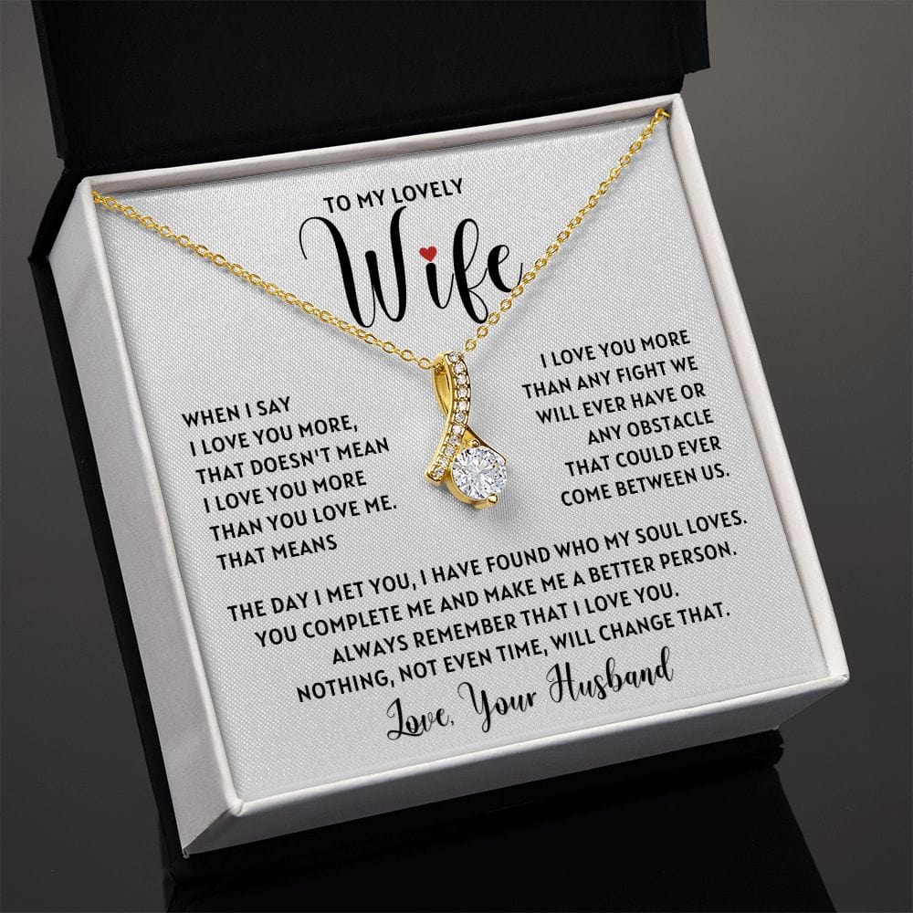I Love you More To My Wife Alluring Necklace