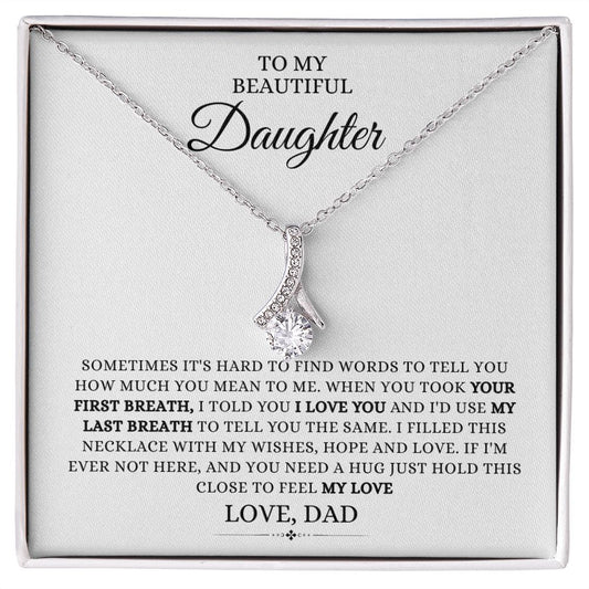 Daughter Necklace - Hug from Dad