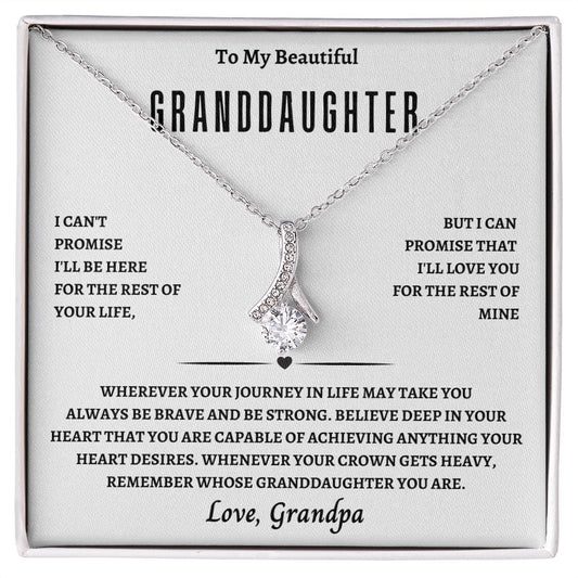 GrandDaughter From Grandpa Alluring Beauty Necklace