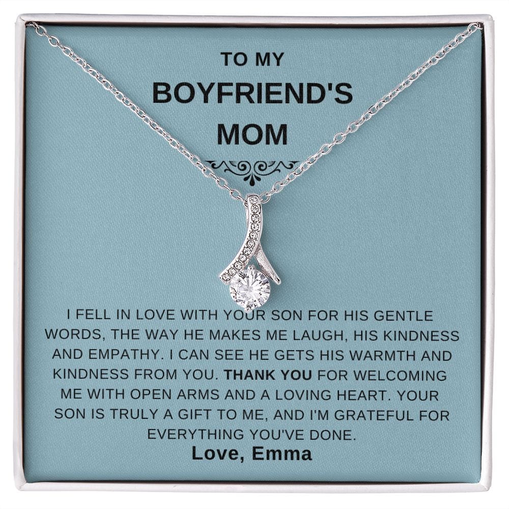 Boyfriend Mom Gift, Boyfriend Mom gift ideas, Boyfriend's Mom Necklace, Christmas, Mother's Day, Birthday Gifts
