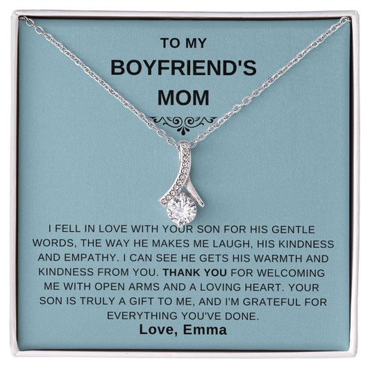 Boyfriend Mom Gift, Boyfriend Mom gift ideas, Boyfriend's Mom Necklace, Christmas, Mother's Day, Birthday Gifts