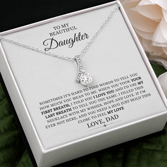 Daughter Necklace - Hug from Dad