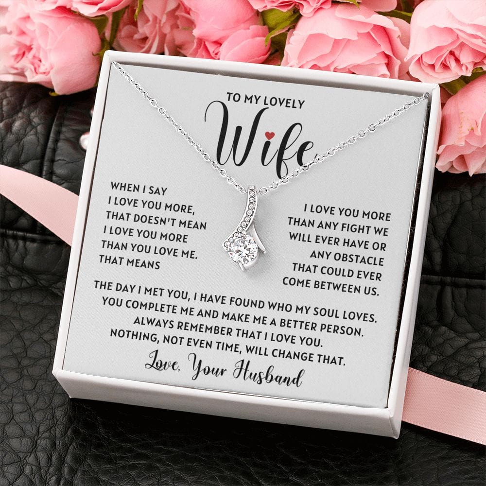 I Love you More To My Wife Alluring Necklace