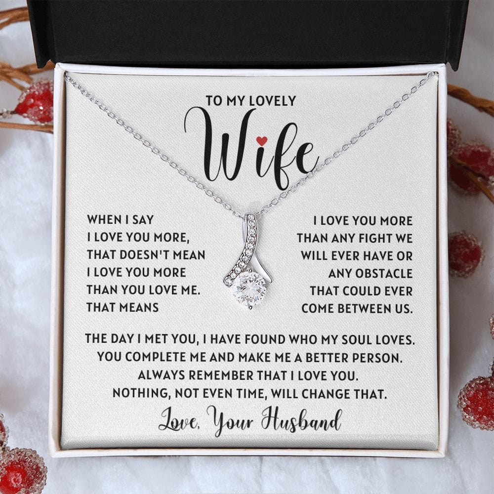 I Love you More To My Wife Alluring Necklace