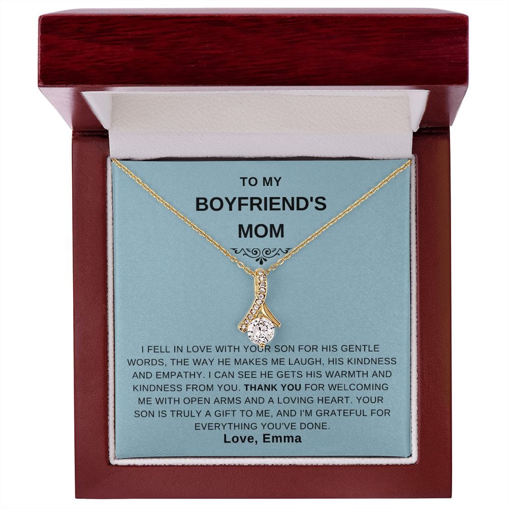 Boyfriend Mom Gift, Boyfriend Mom gift ideas, Boyfriend's Mom Necklace, Christmas, Mother's Day, Birthday Gifts