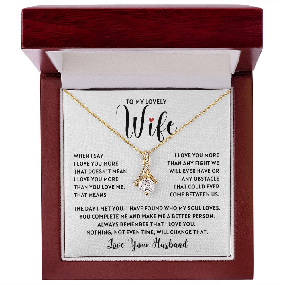 I Love you More To My Wife Alluring Necklace